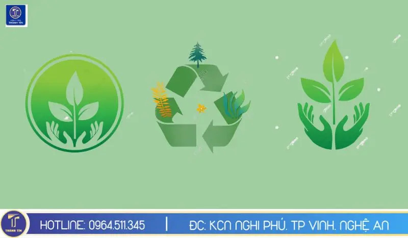 Ba mũi tên xoay vòng tạo thành hình tam giác, biểu tượng tái chế Mobius Loop, đại diện cho việc giảm thiểu và sử dụng hiệu quả tài nguyên, một trong những biểu tượng bảo vệ môi trường phổ biến nhất