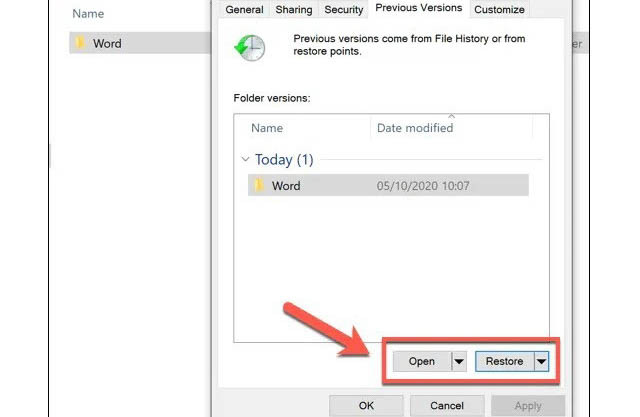 Bấm ok chọn xem file và click Restore để khôi phục