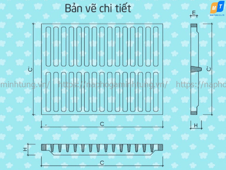 bản vẽ autocad song chắn rác composite không khung