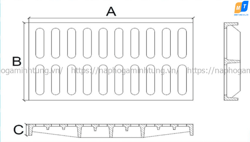 bản vẽ autocad song chắn rác gang cầu không khung