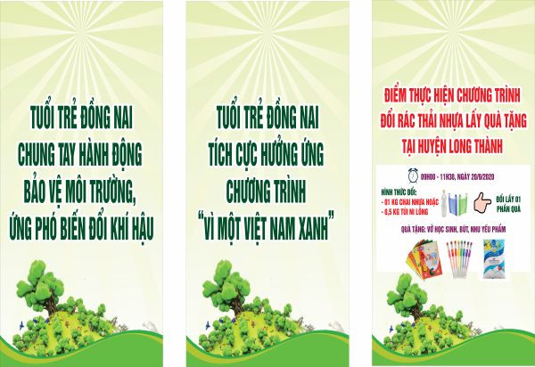 Băng rôn bảo vệ môi trường với thông điệp hành động vì thiên nhiên