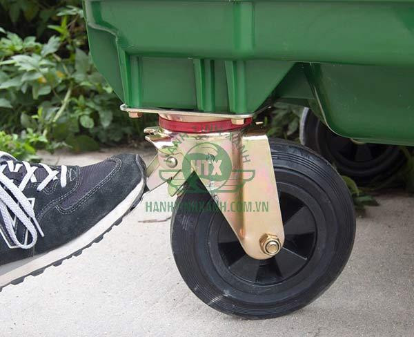 Bánh xe thùng rác 660 lít chính hãng, phù hợp với hầu hết xe dung tích 660L