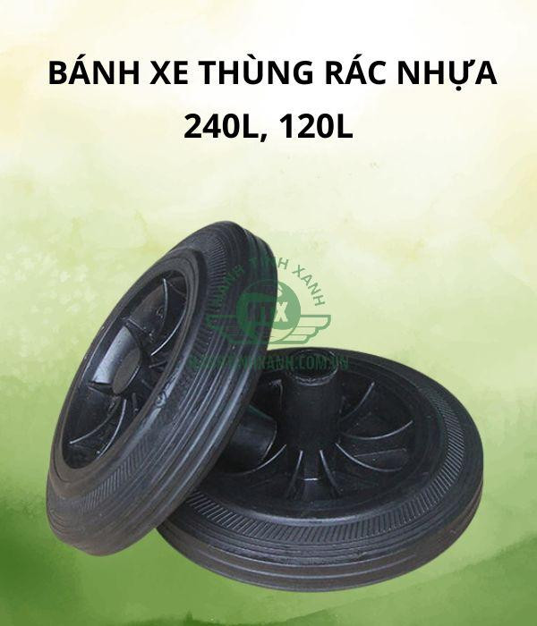 Bánh xe thùng rác nhựa chính hãng, có độ bền cao