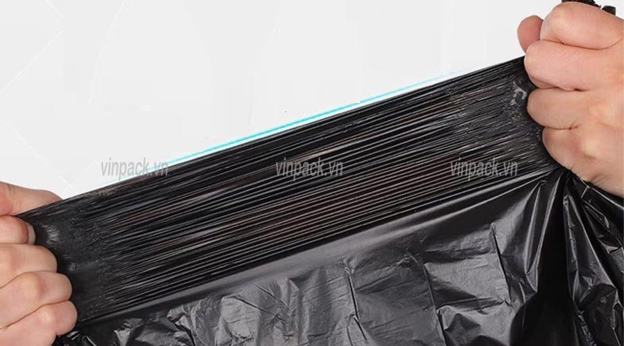 Bao rác đen công nghiệp với kích thước lớn, dẻo dai và bền chắc
