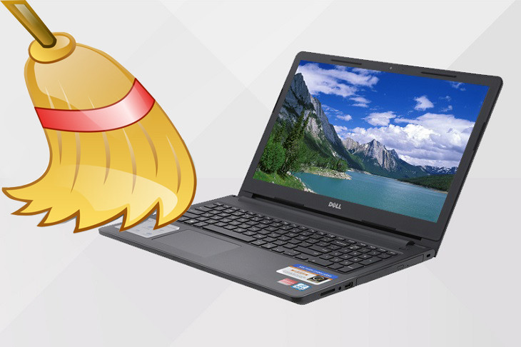Biểu tượng đồng hồ cát trên màn hình laptop, dấu hiệu cần dọn rác để tăng tốc độ xử lý