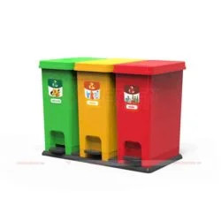 Bộ 3 loại thùng rác nhựa phân loại rác thải tại gia đình