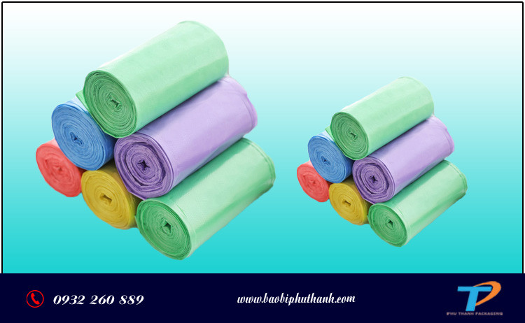 Bọc đựng rác cuộn màu xanh