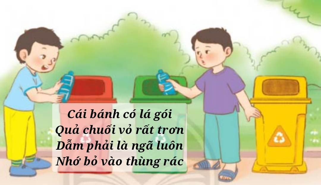 Bức tranh nghệ thuật truyền tải thông điệp không vứt rác ra đường và bảo vệ môi trường