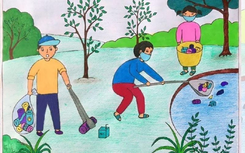 Bức tranh vẽ tranh bảo vệ môi trường 2