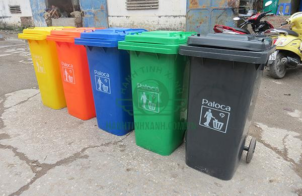 Các loại thùng rác 120 lít Paloca phổ biến, bền đẹp