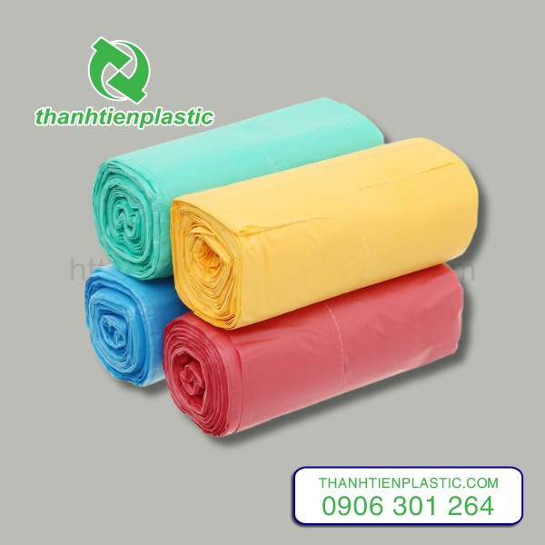 Các loại túi nhựa đựng rác 3 màu với nhiều kích thước và màu sắc đa dạng