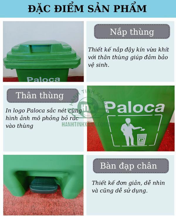 Các ưu điểm nổi bật của thùng rác nhựa đạp chân 60L Paloca
