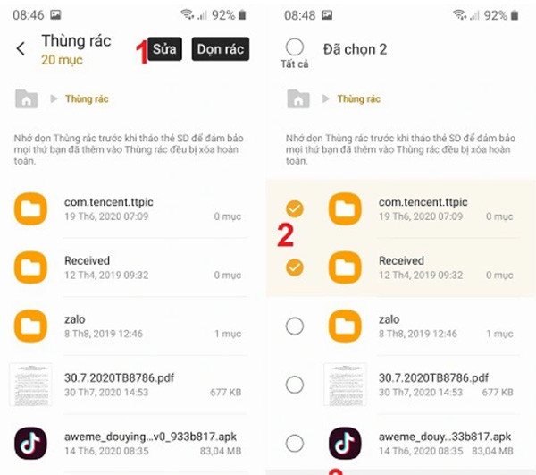 Cách xóa &amp; khôi phục tệp tin từ thùng rác trên Samsung