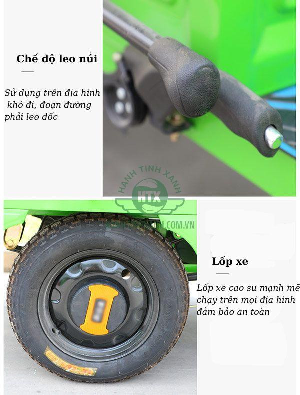 Cấu tạo chi tiết Xe điện 3 bánh chở rác