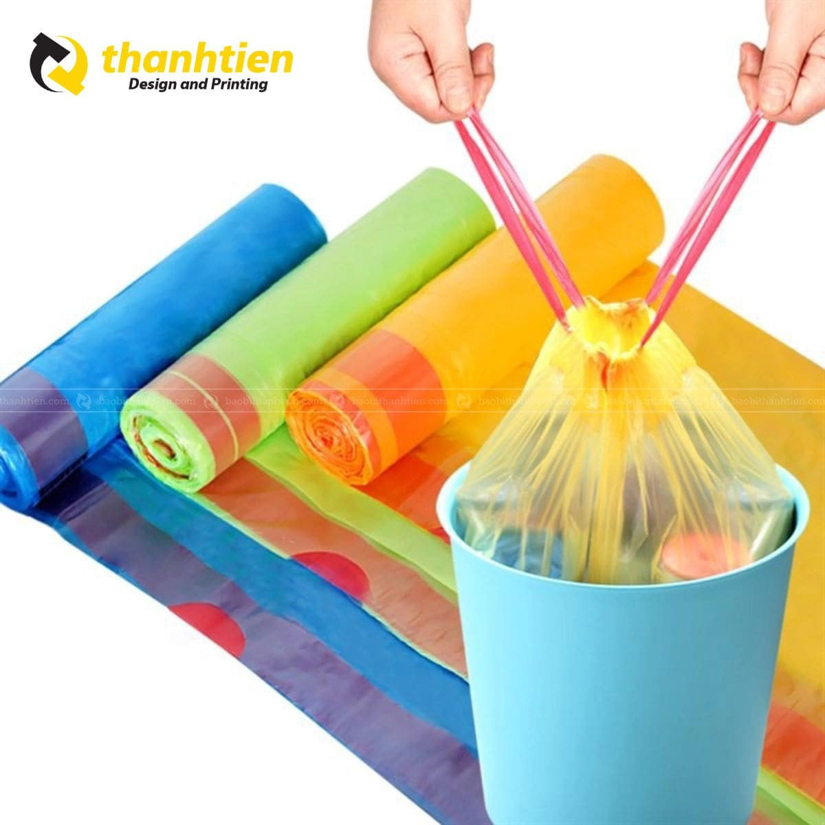 Cấu tạo thông minh của túi đựng rác có dây rút giúp buộc kín dễ dàng