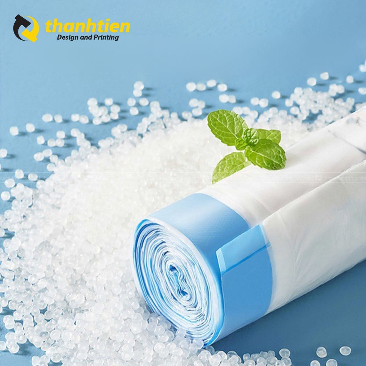 Chất liệu nhựa HDPE/LDPE bền bỉ của túi đựng rác có dây rút