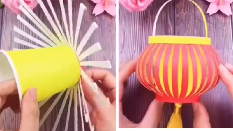 Chi tiết cách làm đèn Trung thu bằng ly giấy tái chế cho bé