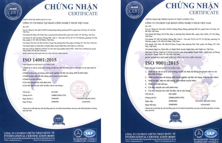 Chứng nhận chất lượng hợp quy cho lò đốt rác thải công nghiệp theo quy chuẩn quốc gia