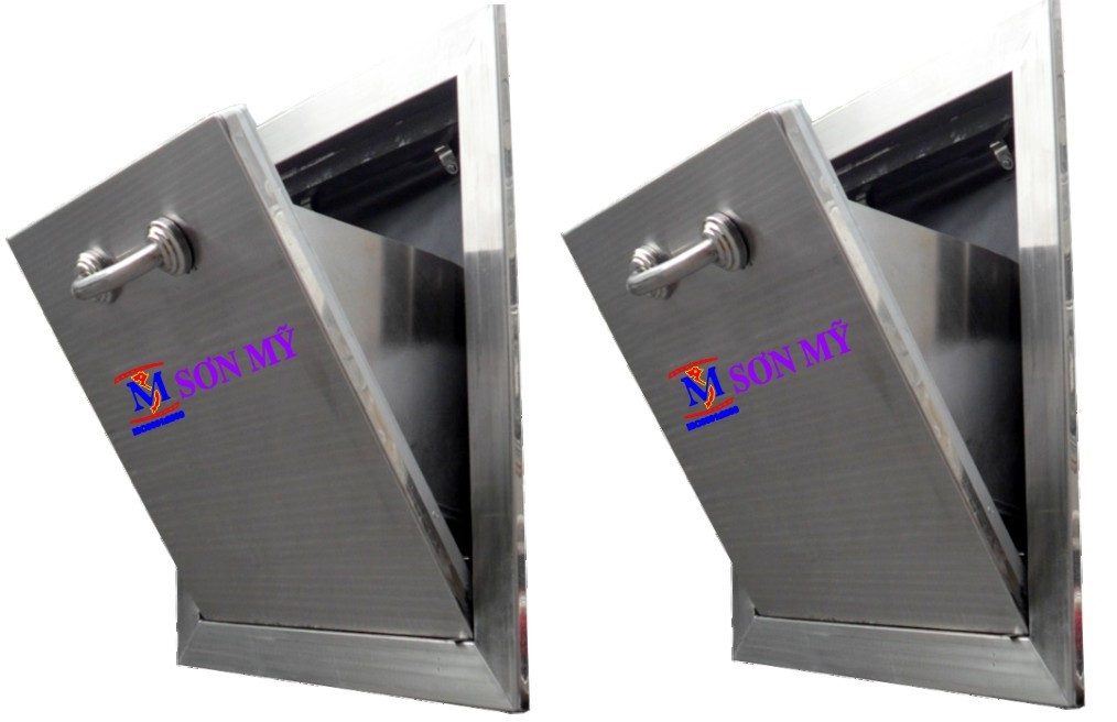 Cửa thu rác inox cho hệ thống allintitle:ống thu rác hiện đại