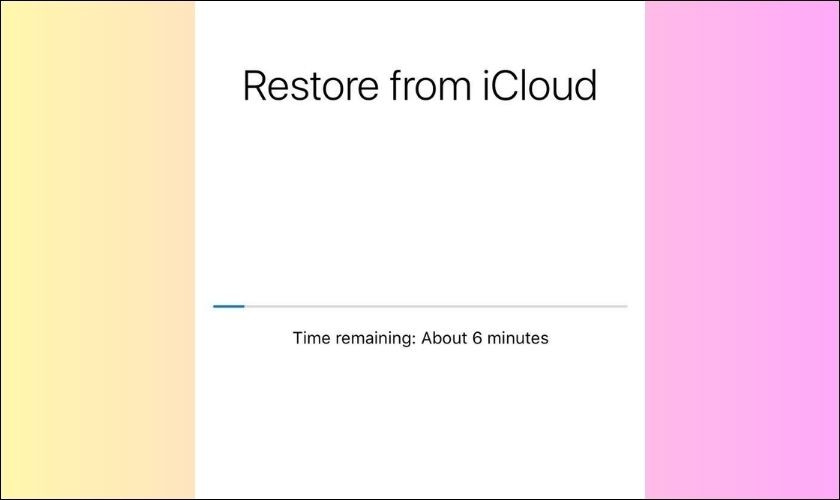Danh sách các bản sao lưu iCloud cho phép chọn thời điểm khôi phục dữ liệu, bao gồm cả tin nhắn trong thùng rác iPhone