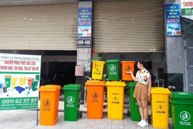Đơn vị cung cấp thùng rác đa dạng chất liệu, dung tích tại thị trường Đà Nẵng