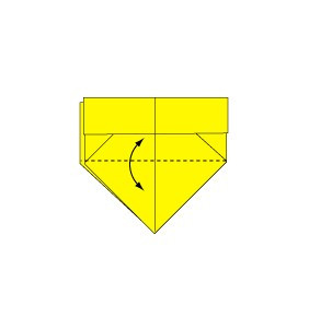 Gấp các góc để tạo thành đáy thùng rác chắc chắn.