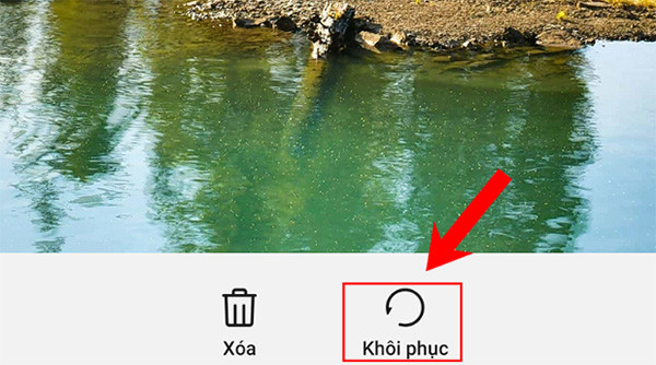 Giao diện khôi phục ảnh từ thùng rác Bộ sưu tập Samsung