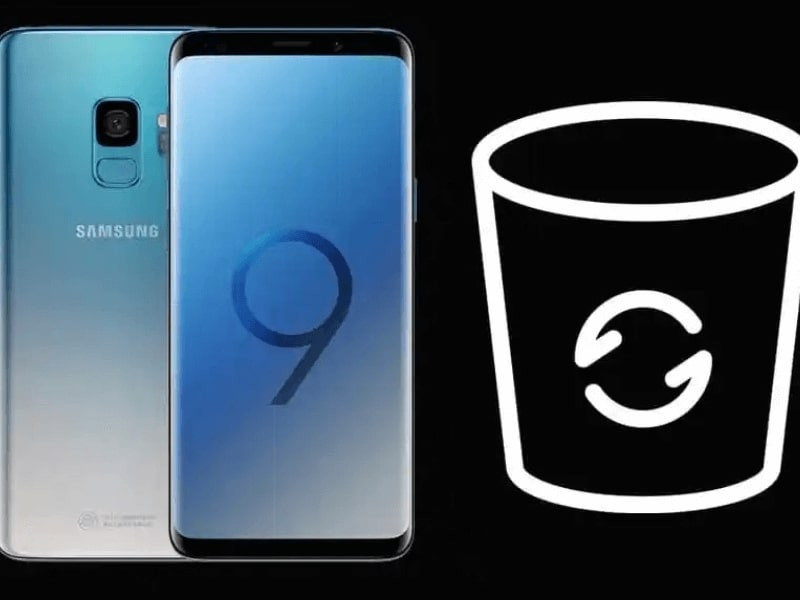 Giao diện tìm kiếm thùng rác trên điện thoại Samsung để quản lý dữ liệu