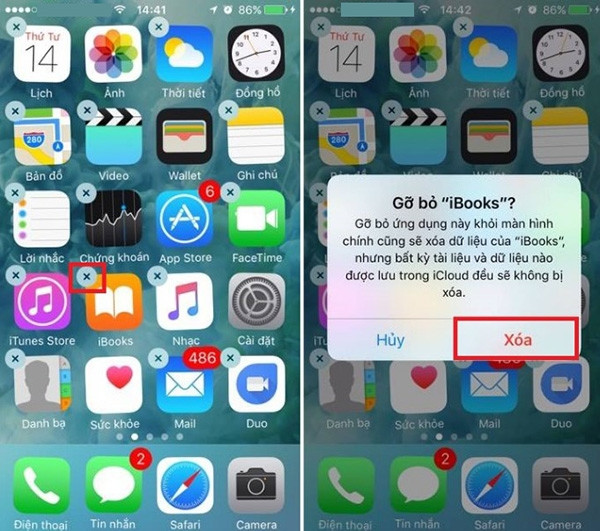 Gỡ bỏ ứng dụng không dùng đến giúp dọn rác iPhone hiệu quả