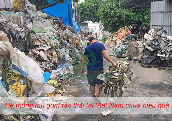 Hệ thống thu gom và phân loại rác thải sinh hoạt chưa hiệu quả
