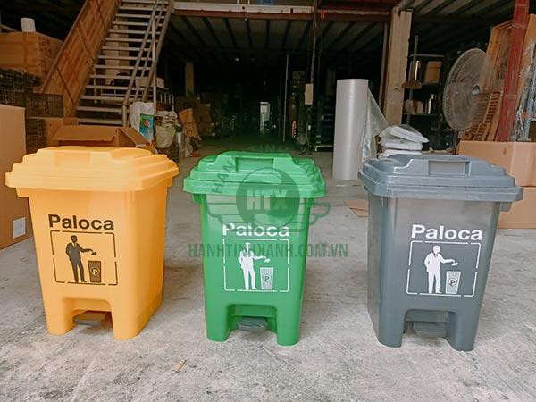 Hình ảnh kho chứa thùng rác đạp chân 60 lít Paloca của nhà cung cấp Hành Tinh Xanh