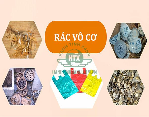 Hình ảnh minh họa các loại rác vô cơ cần được phân loại và xử lý đúng cách