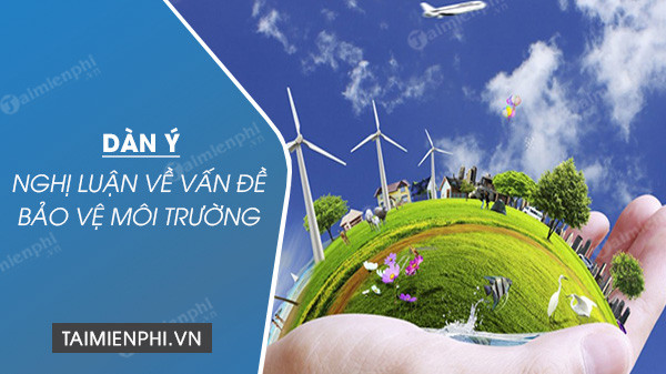 Hình ảnh minh họa dàn ý bảo vệ môi trường, nhấn mạnh tầm quan trọng của việc giảm rác nhựa