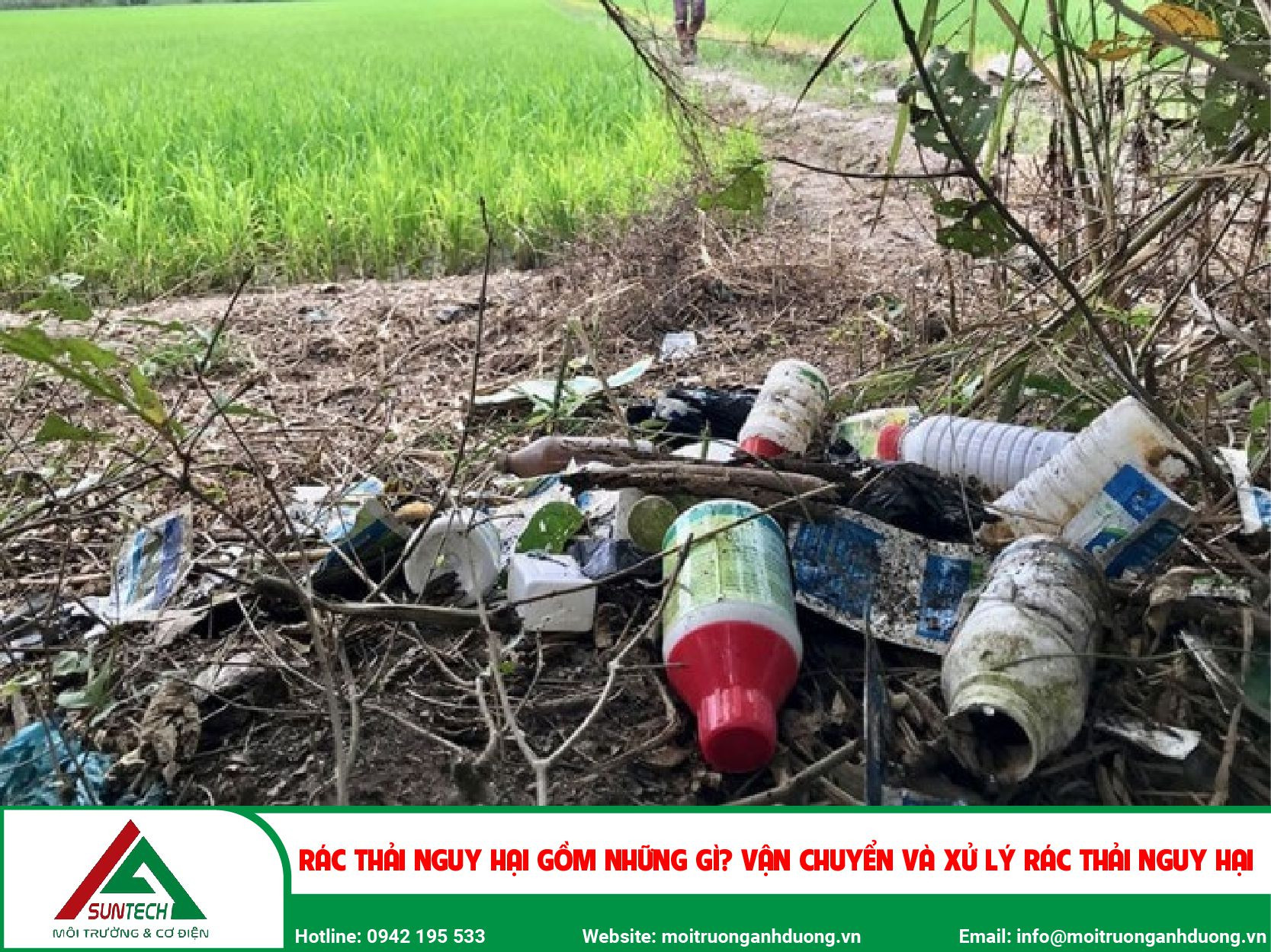 Hình ảnh minh họa rác nguy hại cần được phân loại và xử lý an toàn để bảo vệ môi trường