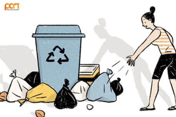 Hình ảnh minh họa thực trạng xả rác là gì ở bãi biển, gây ô nhiễm môi trường biển