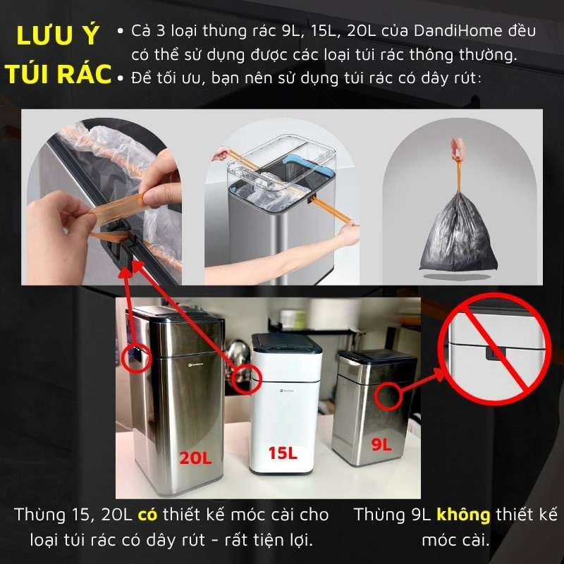 Khay đựng pin của thùng rác thông minh DandiHome, thiết kế chống nước IPX4 đảm bảo an toàn và độ bền.