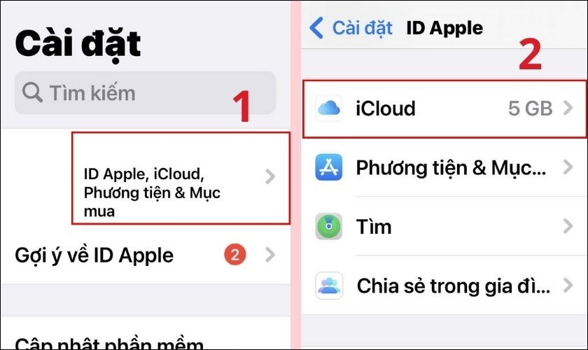 Kiểm tra cài đặt ID Apple để truy cập iCloud và quản lý dữ liệu sao lưu iPhone