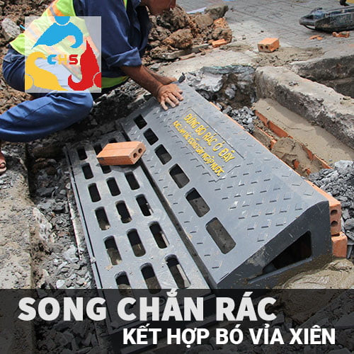 Lưới chắn rác kết hợp bó vỉa xén cho hệ thống thoát nước