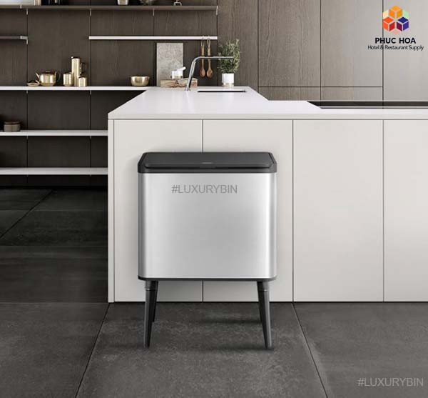 Mẫu thùng rác inox cảm ứng EK8128 hiện đại cho không gian bếp
