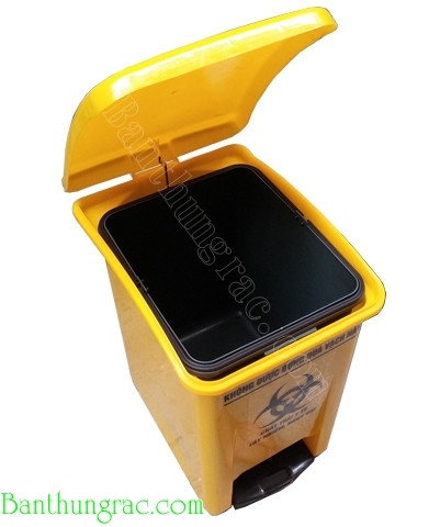 Mẫu thùng rác nhựa 20L màu vàng, tối ưu cho việc phân loại rác hữu cơ hoặc rác thải sinh hoạt.