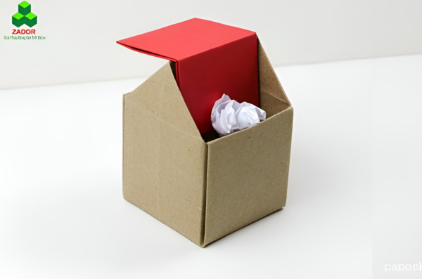 Mẫu thùng rác tái chế có nắp từ giấy carton, một giải pháp tiện lợi và bền vững cho quản lý rác thải sinh hoạt.