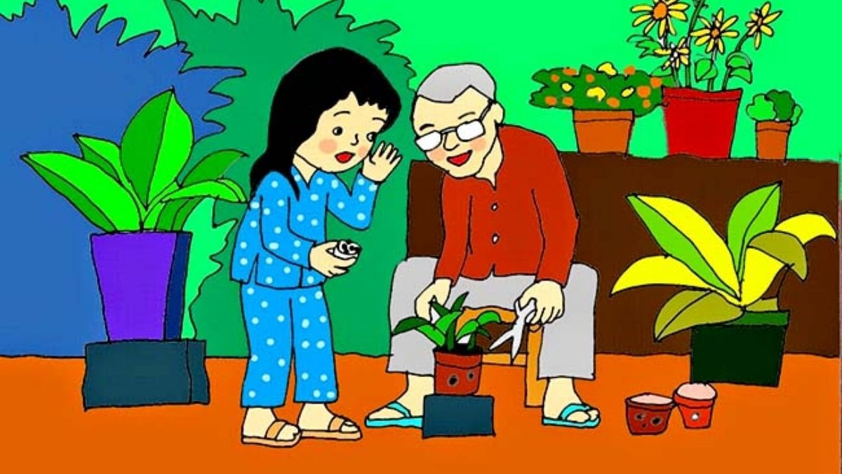 Mẫu vẽ tranh bảo vệ môi trường đẹp nhất, với hình ảnh bàn tay nâng niu Trái Đất