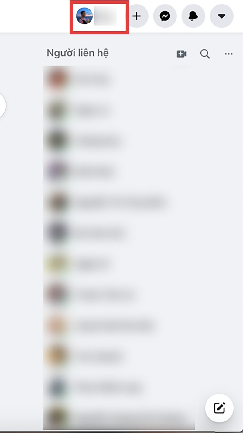 Mở Facebook và truy cập trang cá nhân trên máy tính