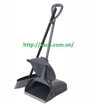 Mô hình ki hốt rác AF01205A có nắp đậy kèm chổi, hỗ trợ thu gom rác hiệu quả