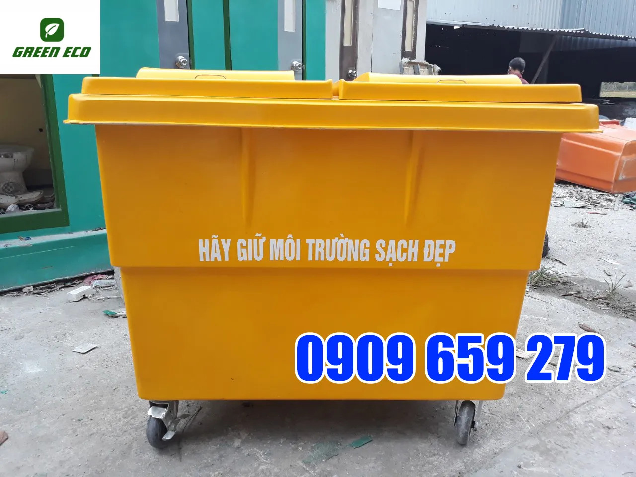 Một mẫu thùng đựng rác thải khu đô thị