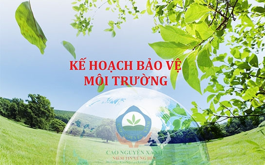 Một người đang trồng cây trong khuôn viên xanh, minh họa quy trình lập kế hoạch bảo vệ môi trường toàn diện