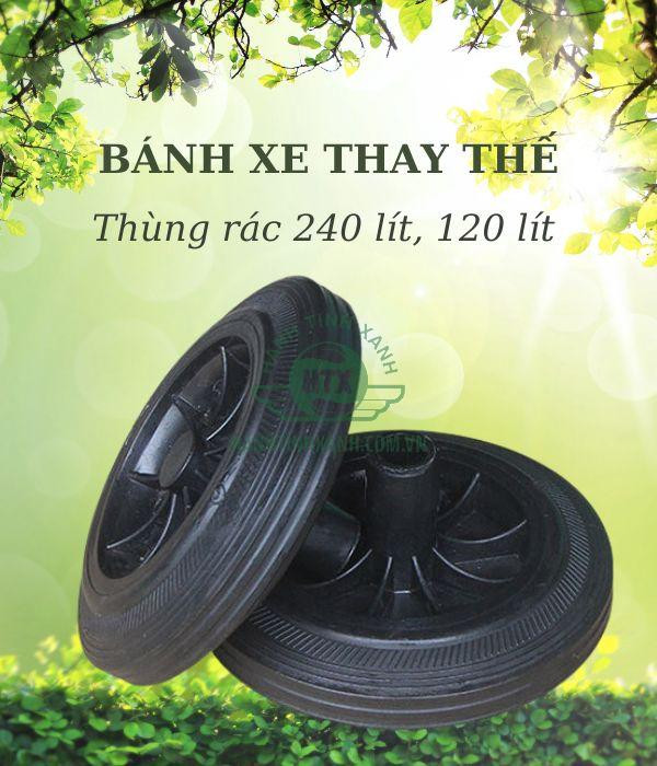 Mua ngay bánh xe thùng rác 240 lít, 120 lít thay thế