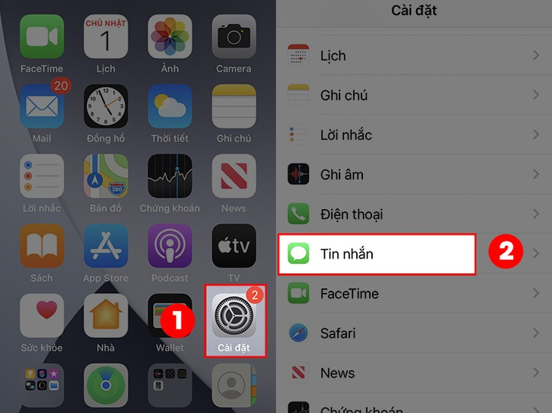 Người dùng iPhone mở ứng dụng Cài đặt để chặn thông báo rác