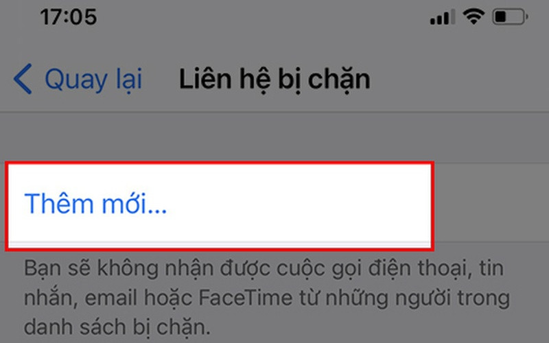 Người dùng iPhone thêm số điện thoại vào danh sách chặn để ngừng nhận tin nhắn và cuộc gọi rác
