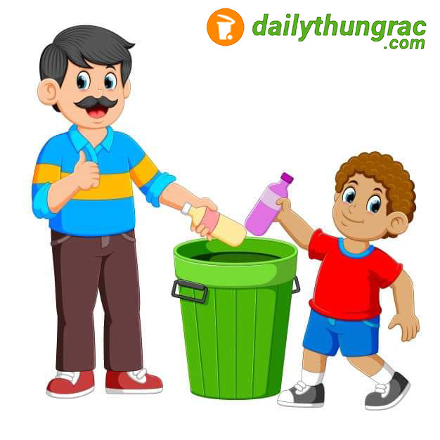 Nhân viên vệ sinh môi trường làm việc chăm chỉ, nhấn mạnh tầm quan trọng của việc bỏ rác đúng nơi để giảm gánh nặng cho họ và cộng đồng.